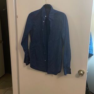 Men’s extra small J.Crew button-down with gray polkadots
